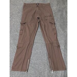 BoohooMan Men's 2XL Tall Relaxed Fit Twill Cargo‎ Pants